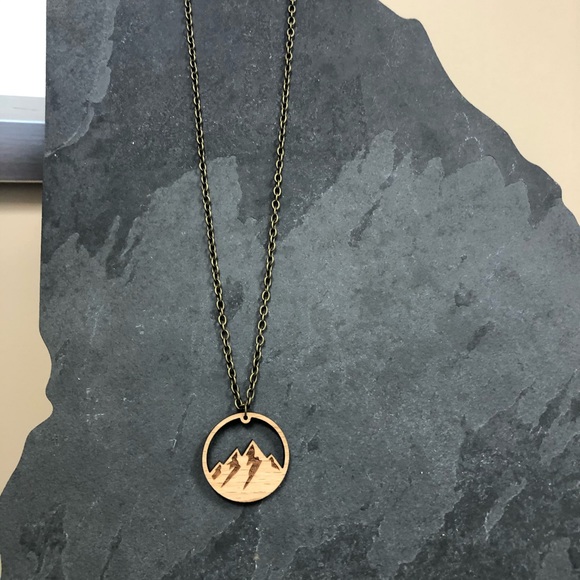 Wooden Mountain Necklace - Picture 4 of 5